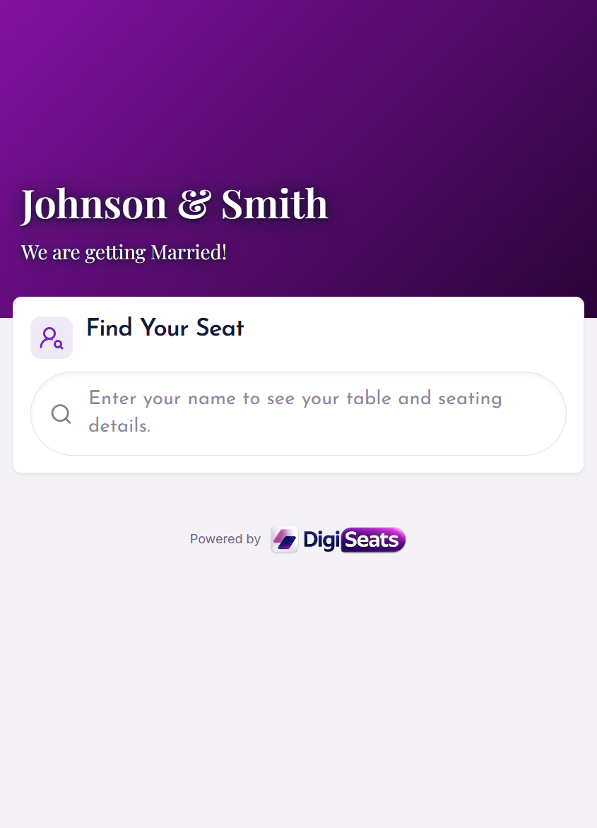 Standard Package - DigiSeats seating chart template demo
